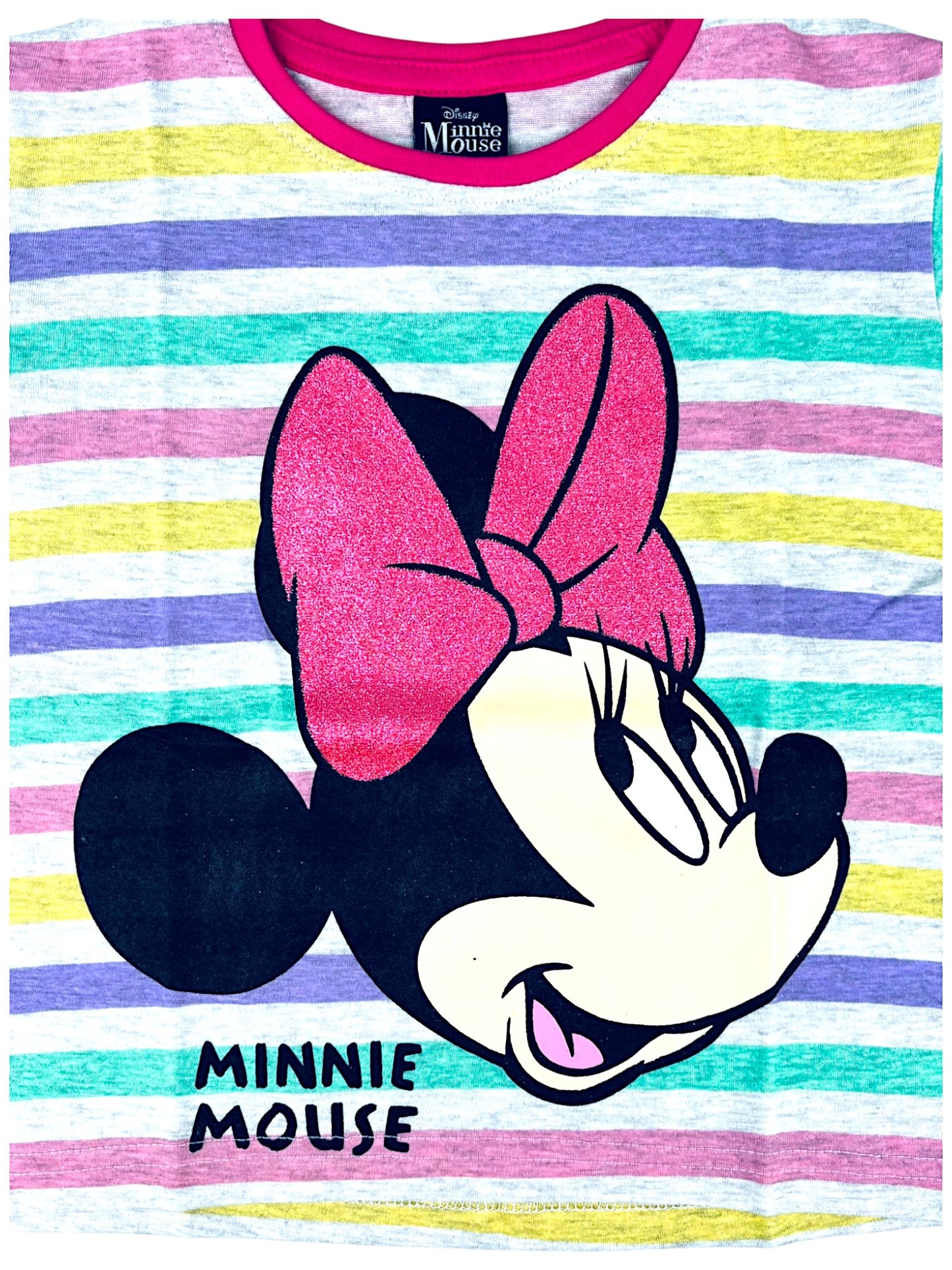 Disney Minnie Mouse T-Shirt für Mädchen mit Glitzer Details Gr. 104 - 134 cm