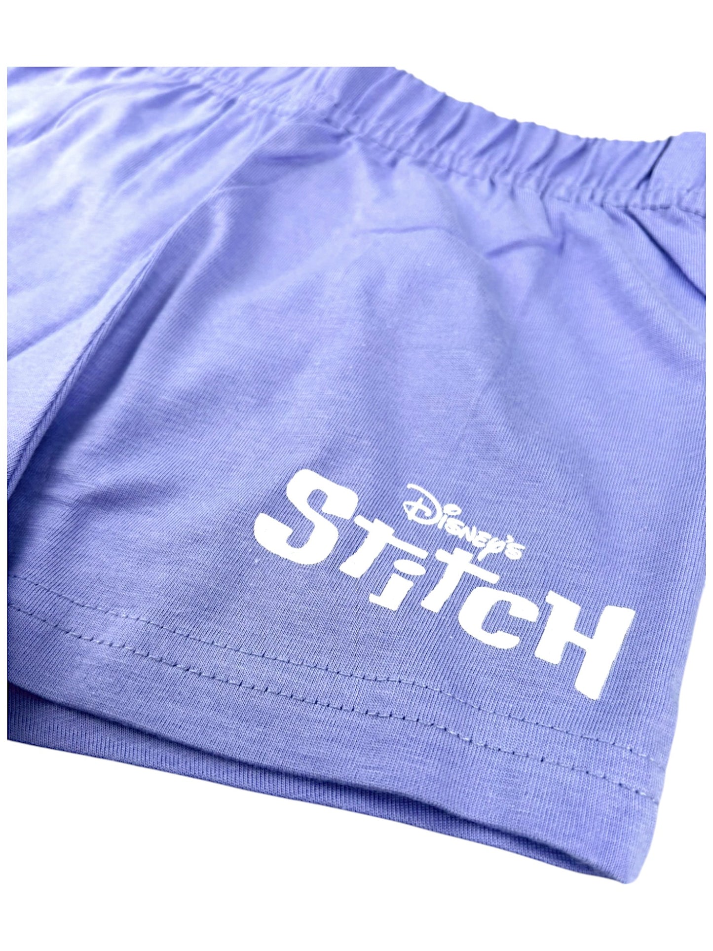 Disney Stitch Schlafanzug kurz mit Glitzerdetails - Shorty für Mädchen Gr. 104 - 152 cm