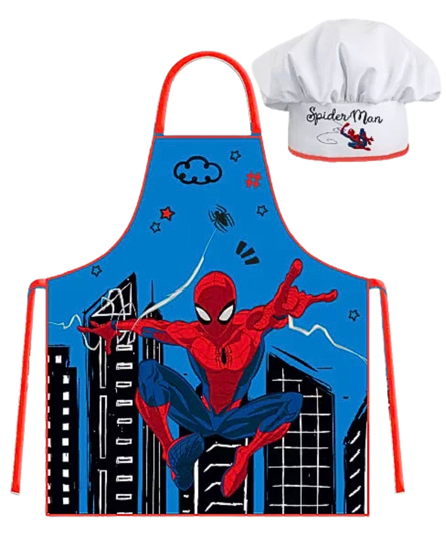 Spider-Man Kochschürze Set mit Kochmütze