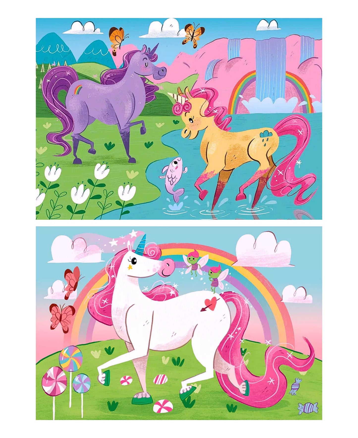 Einhörn Kinderpuzzle Clementoni 2x20 Puzzleteile