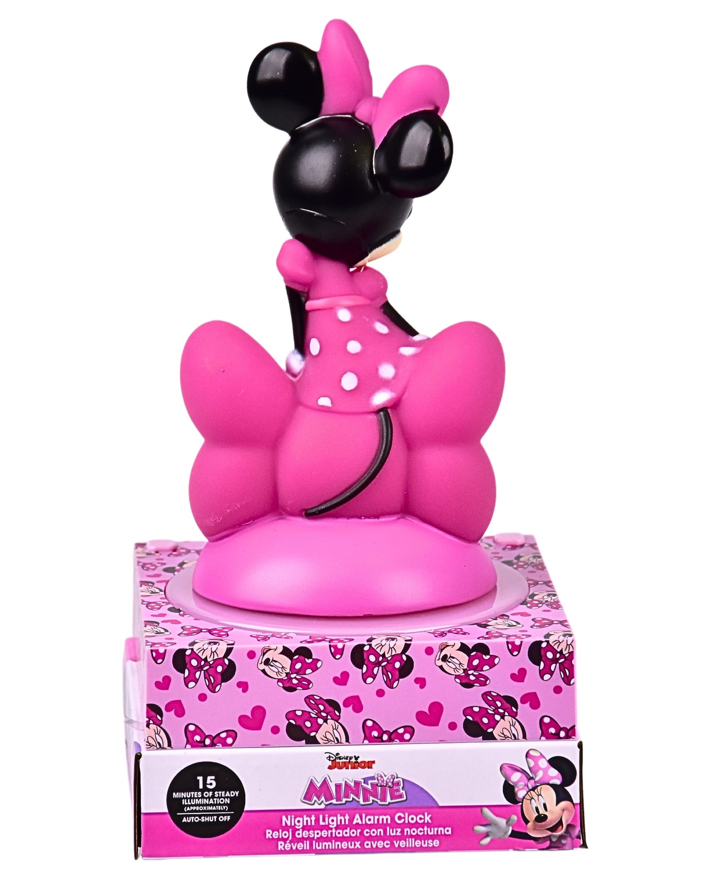 Minnie Mouse Wecker mit 3D Figur & LED Nachtlicht