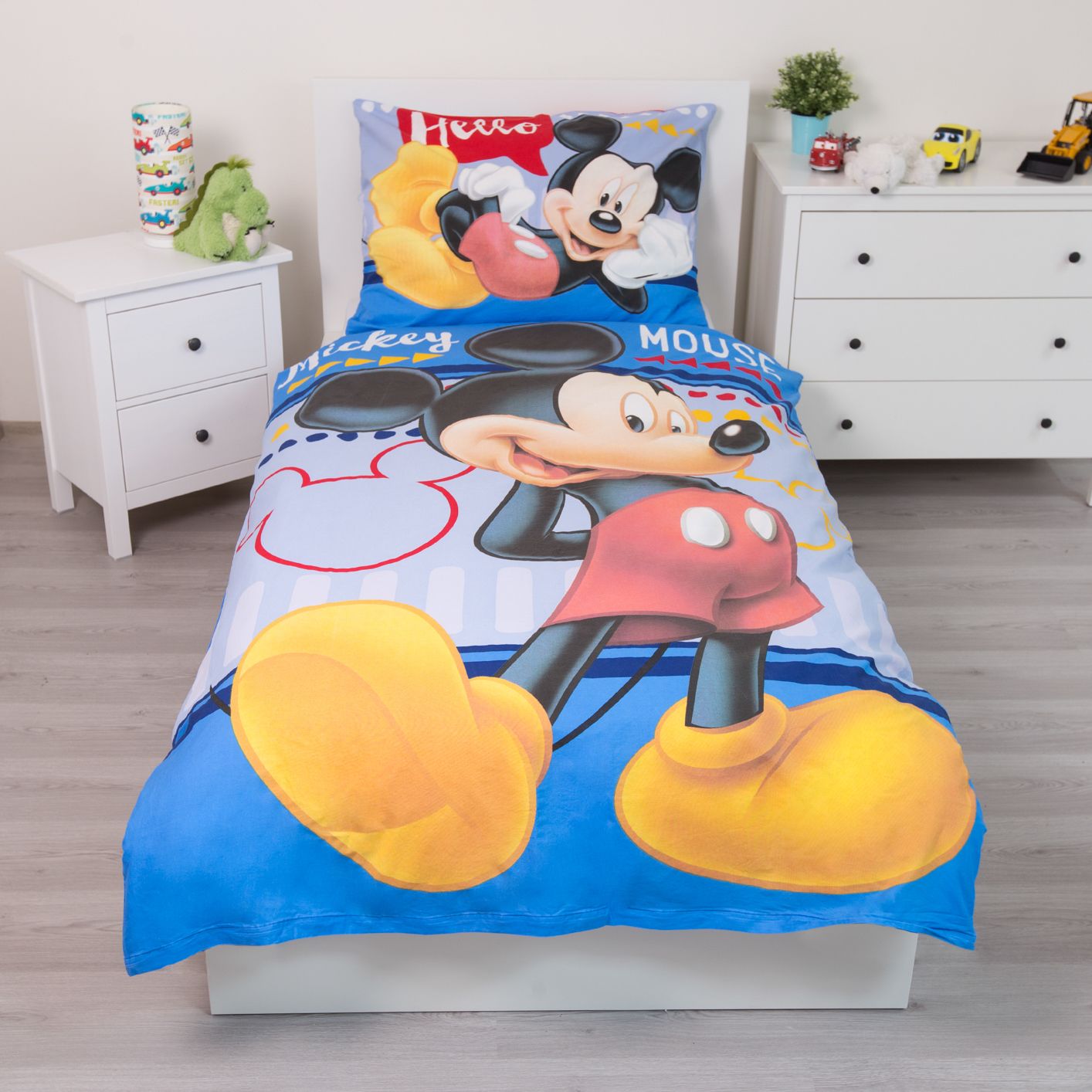 Kinderbettwäsche Disney Mickey Mouse Set 2-tlg. 135-140 x 200 + 50x70 cm