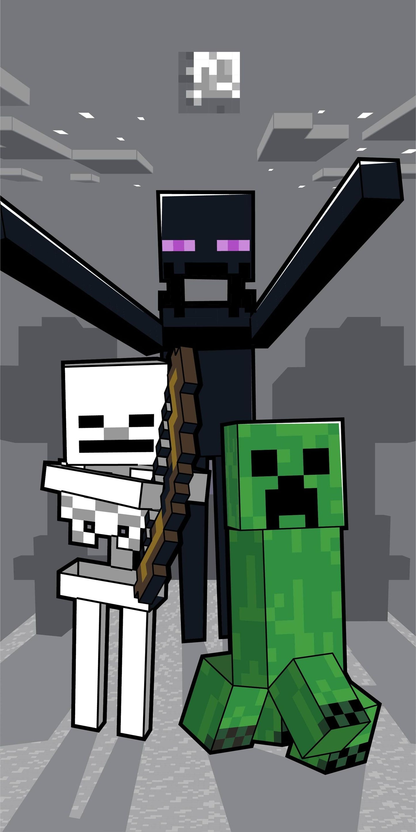 Minecraft Mob Attack Bade-/Strandtuch 70 x 140 cm