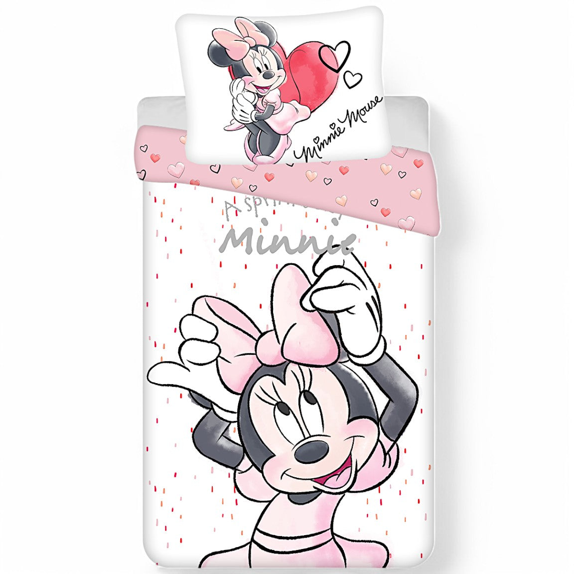 Kinderbettwäsche Disney Minnie Mouse Set 2-tlg. 135-140 x 200 cm