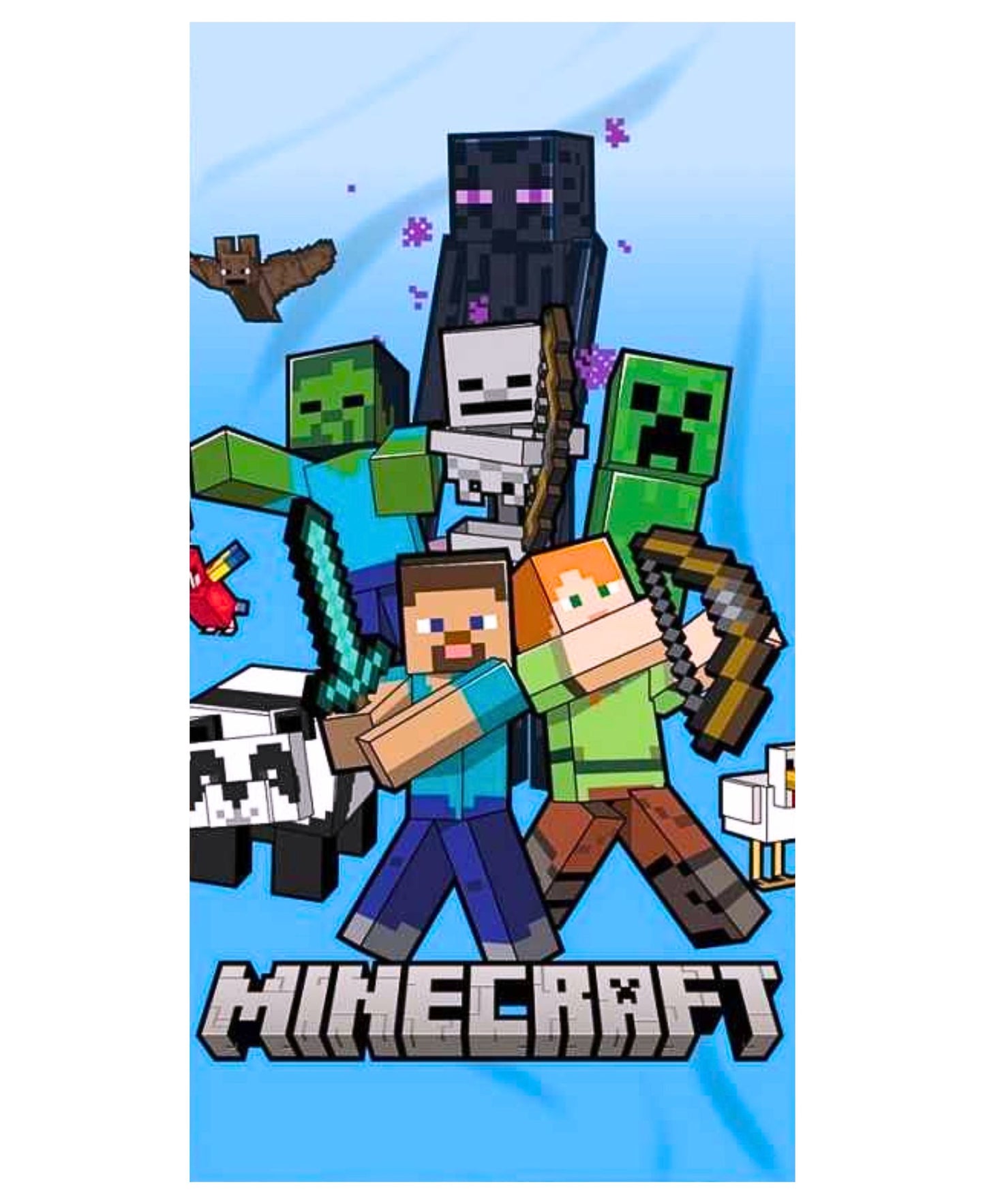 Minecraft Bade-/Strandtuch 70 x 140 cm