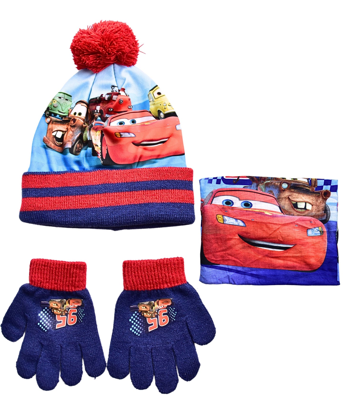 Disney Cars Winter Mütze Set 3-teilig Einheitsgröße
