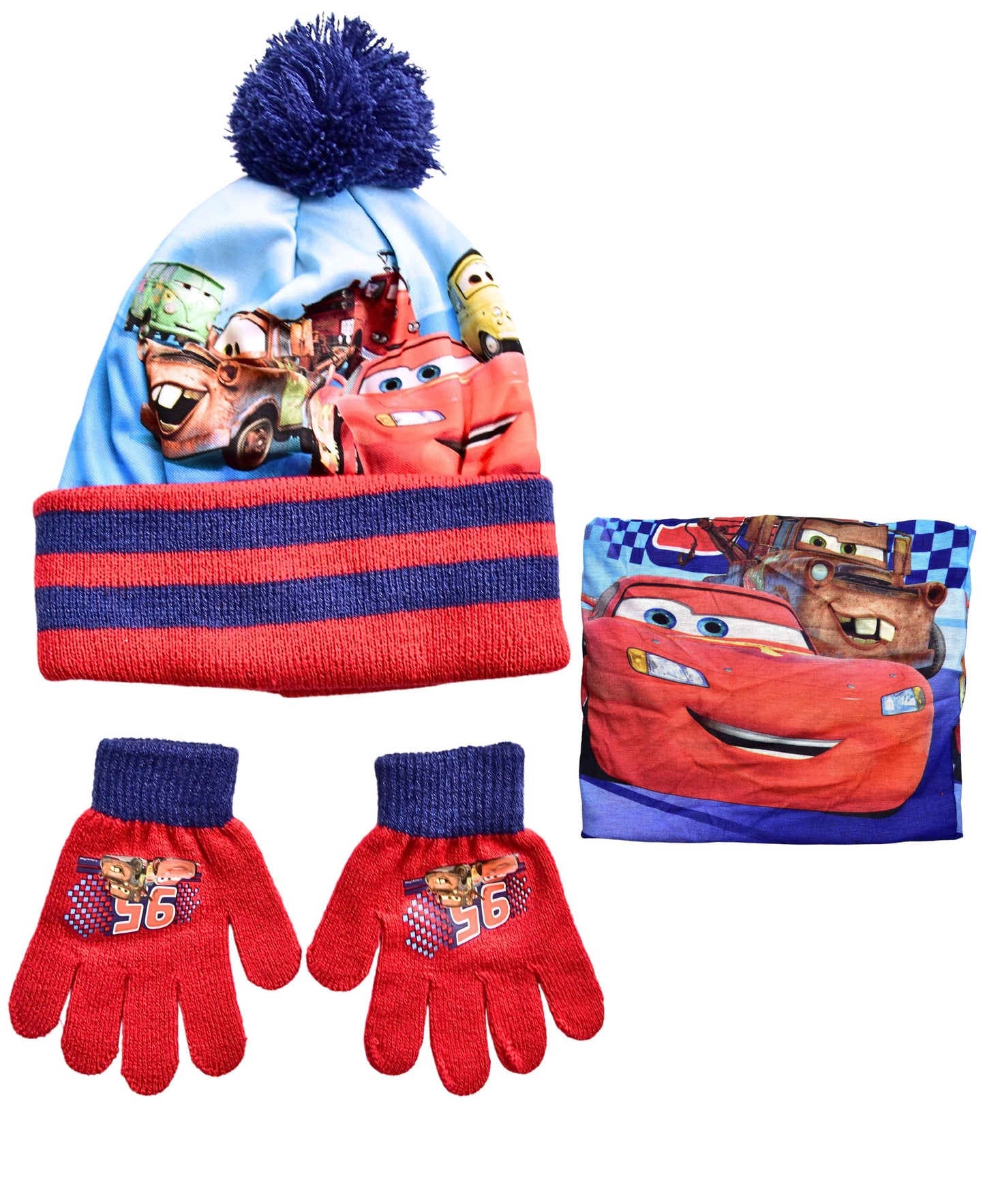 Disney Cars Winter Mütze Set 3-teilig Einheitsgröße
