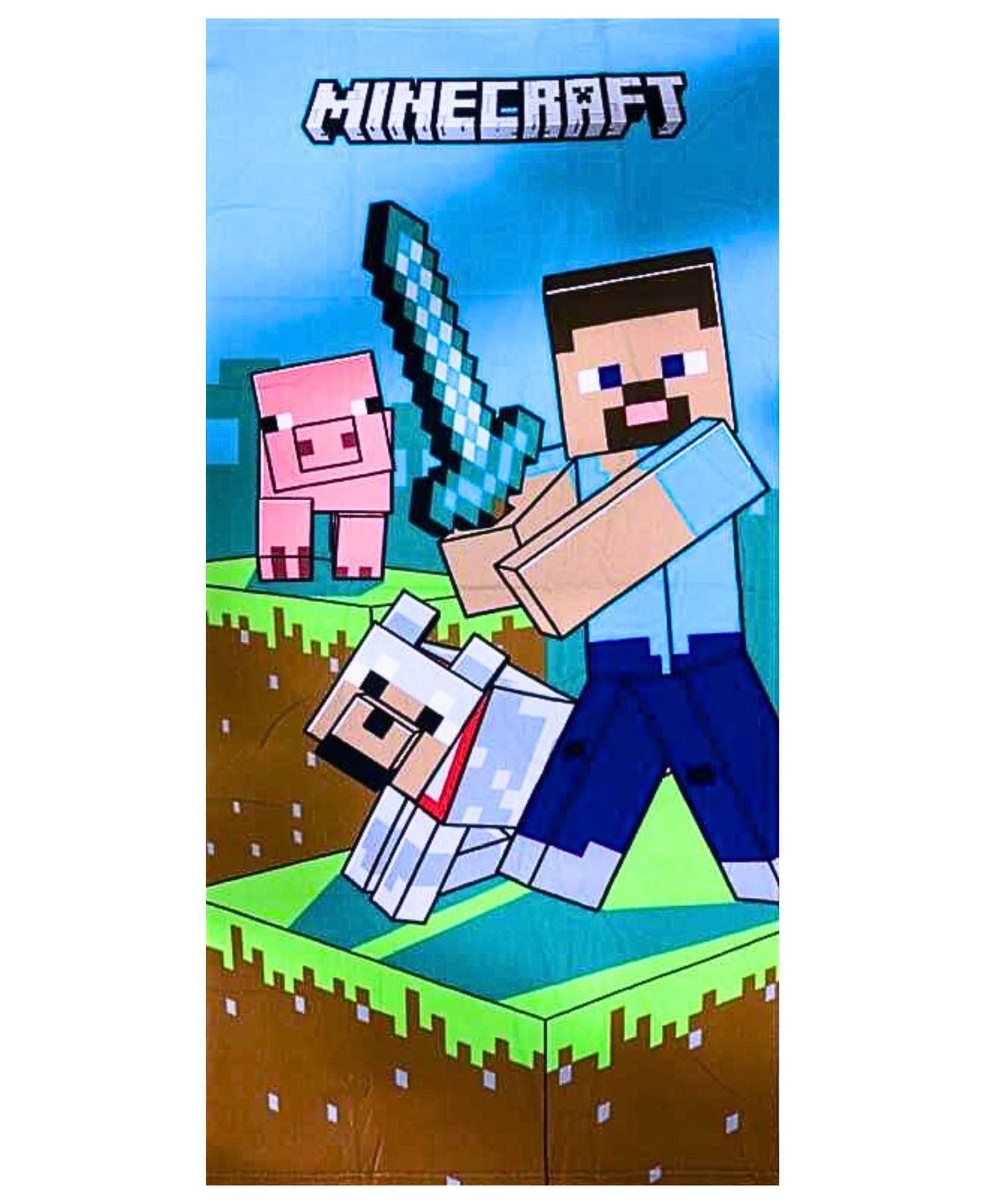 Minecraft Bade-/Strandtuch 70 x 140 cm