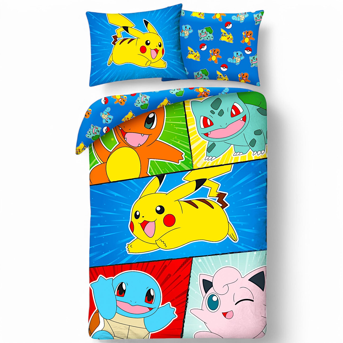 Pokémon Wende-Kinderbettwäsche Set 2-tlg. 135-140 x 200 cm