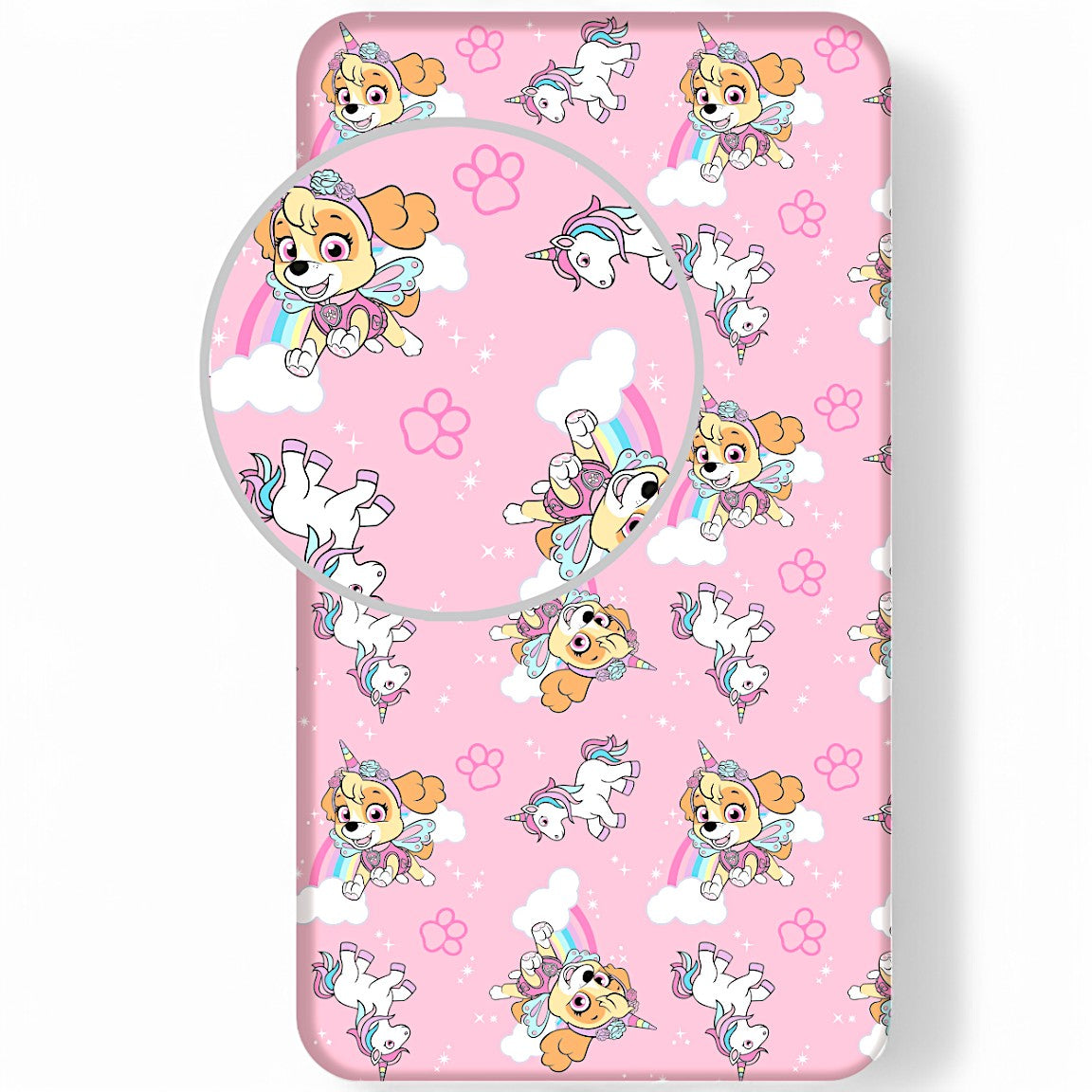 Paw Patrol Skye Spannbettlaken 90 x 200 cm