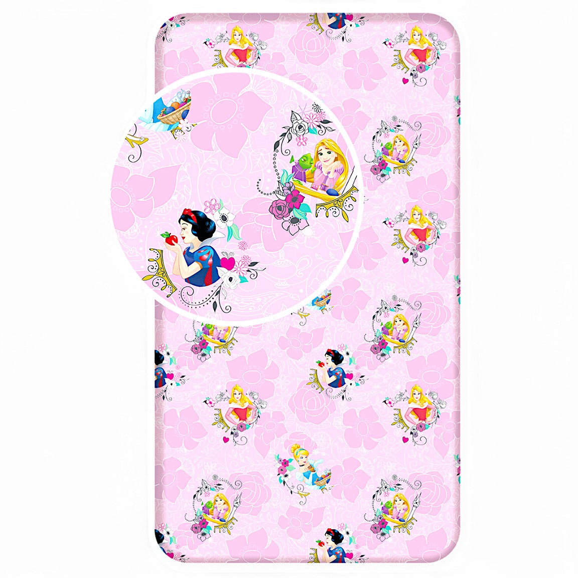 Disney Princess Spannbettlaken 90 x 200 cm