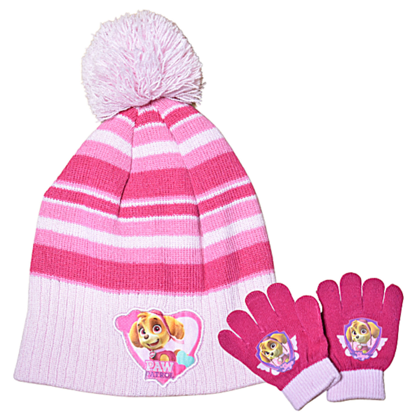 Paw Patrol Skye Set Bommelmütze & Handschuhe