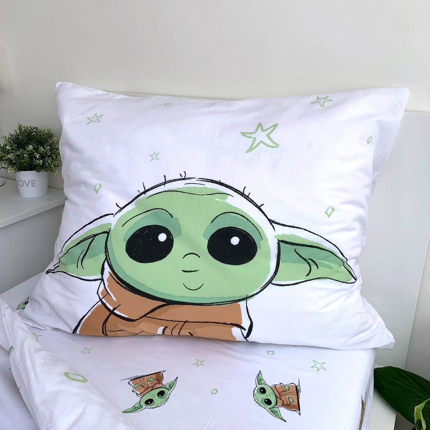 Bettwäsche Set Star Wars -Baby Yoda 2-tlg. 135-140 x 200 cm