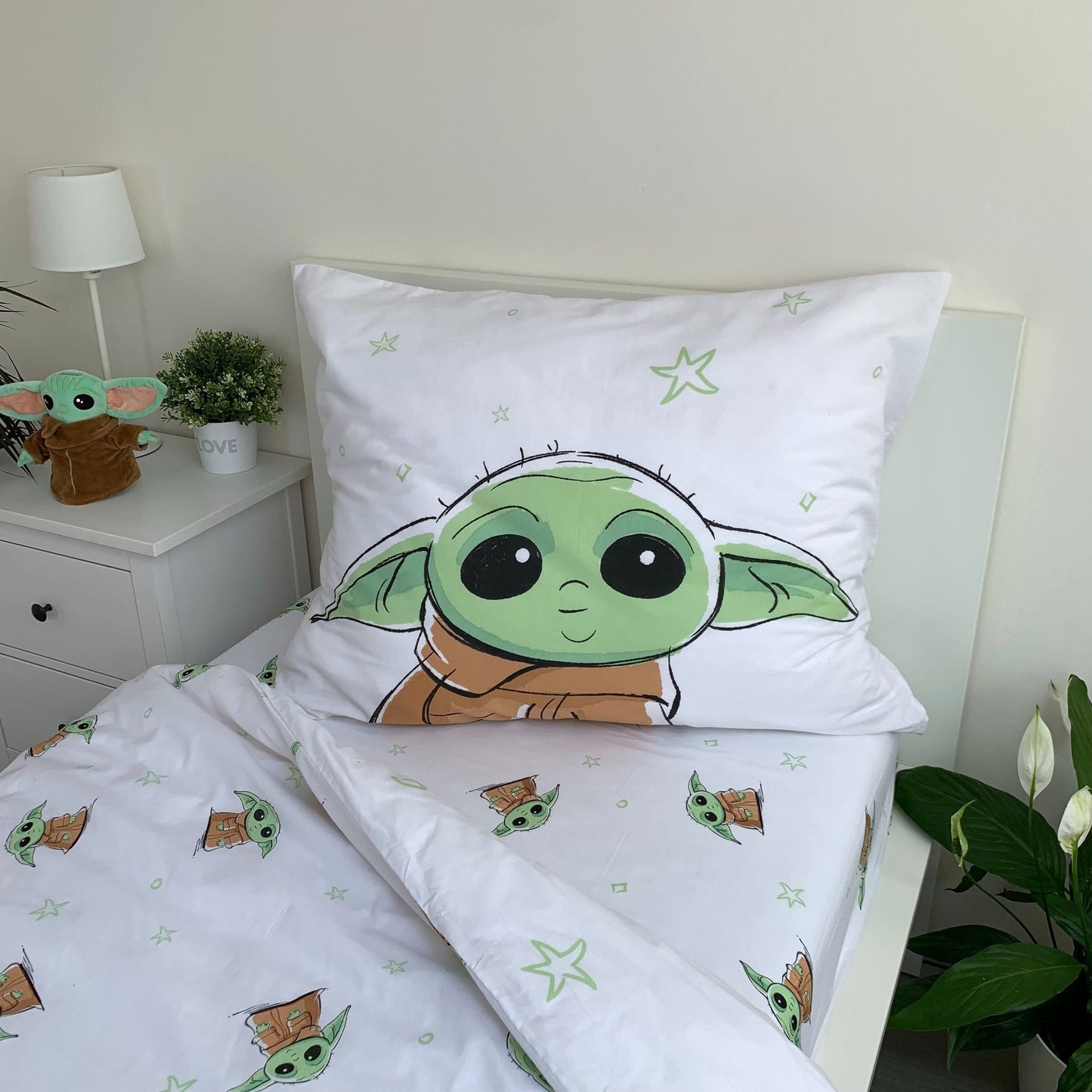 Bettwäsche Set Star Wars -Baby Yoda 2-tlg. 135-140 x 200 cm