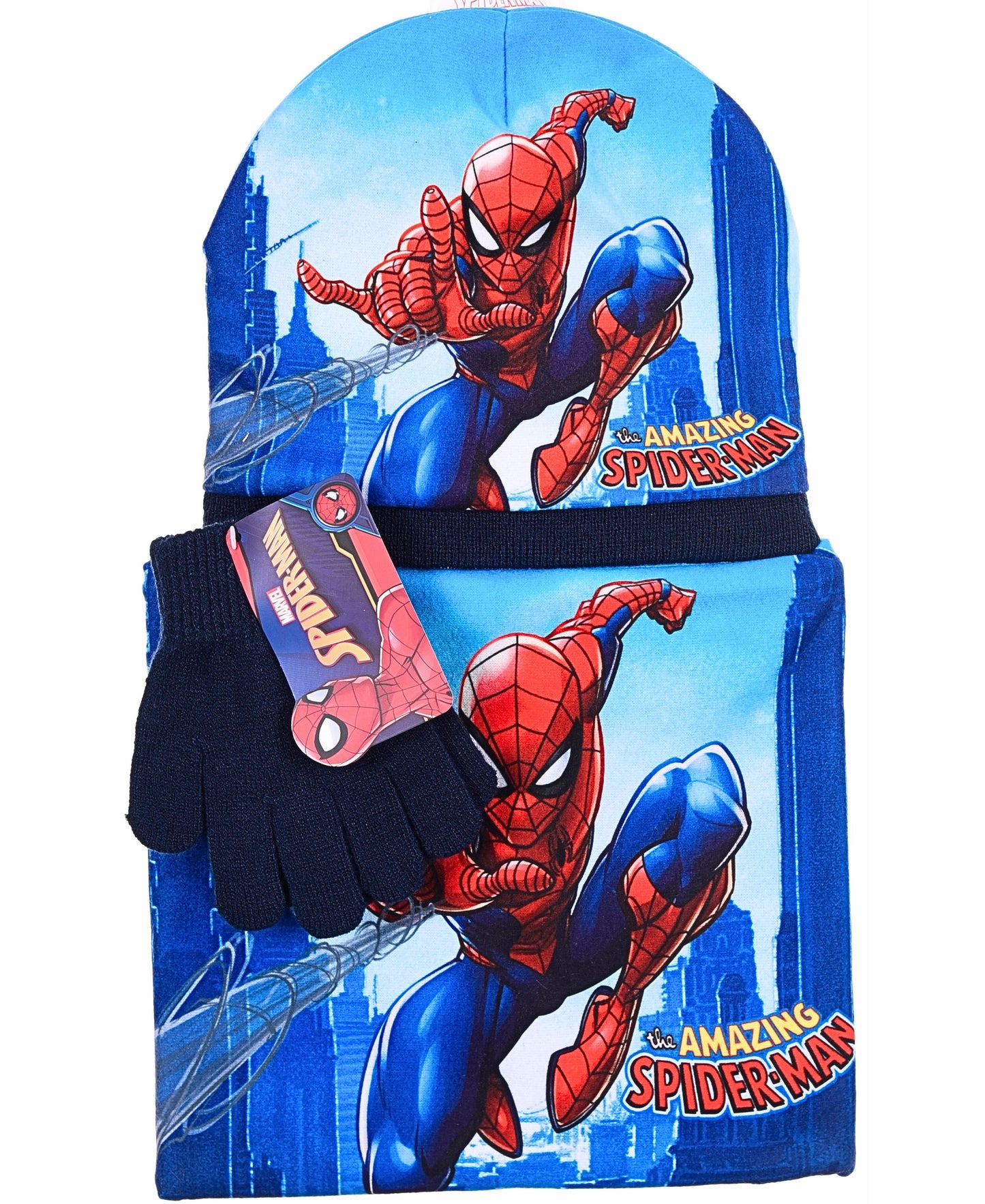 Spider-Man Winter Mütze Set 3-teilig für Jungen