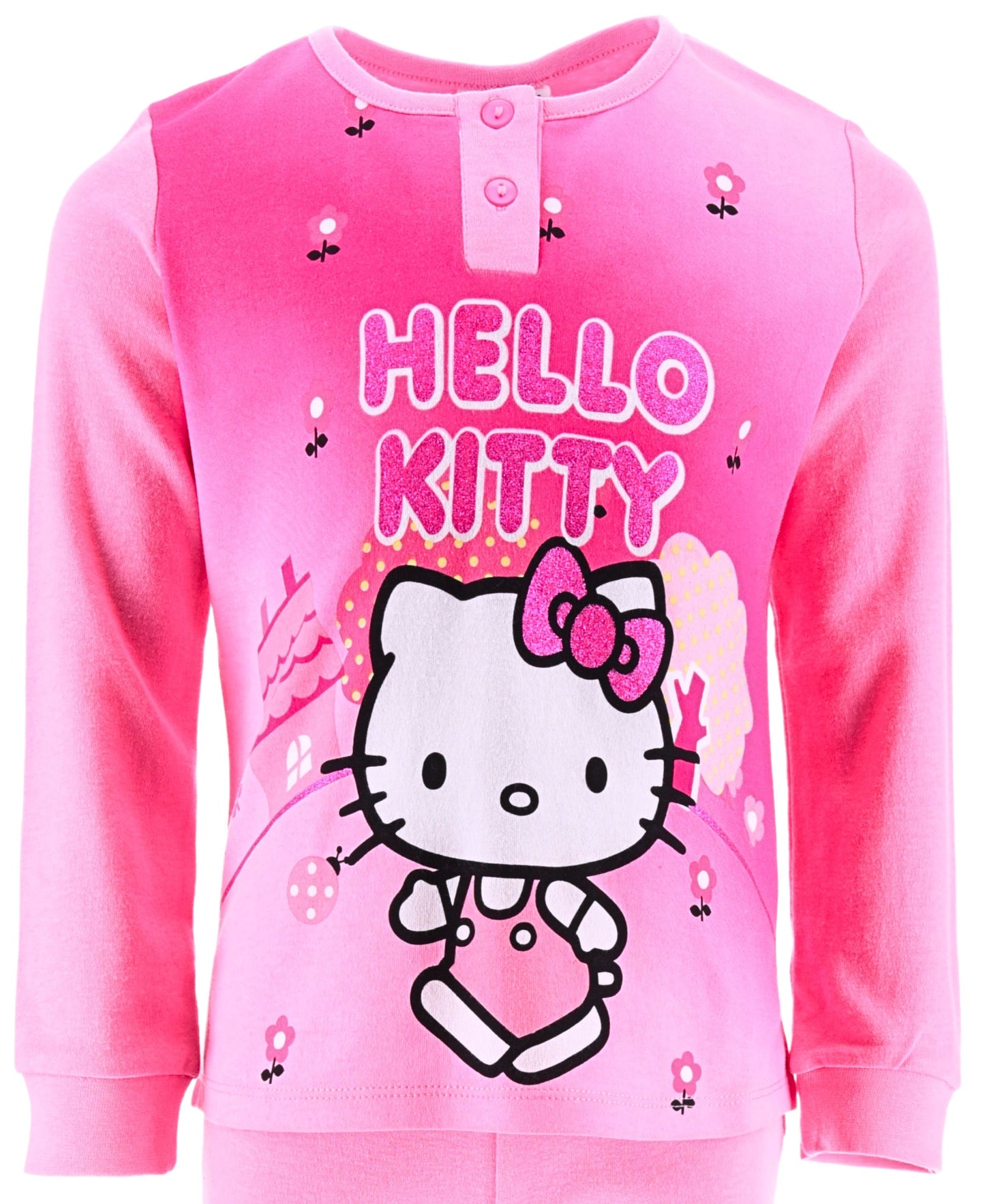 Schlafanzug Hello Kitty mit Glitzer