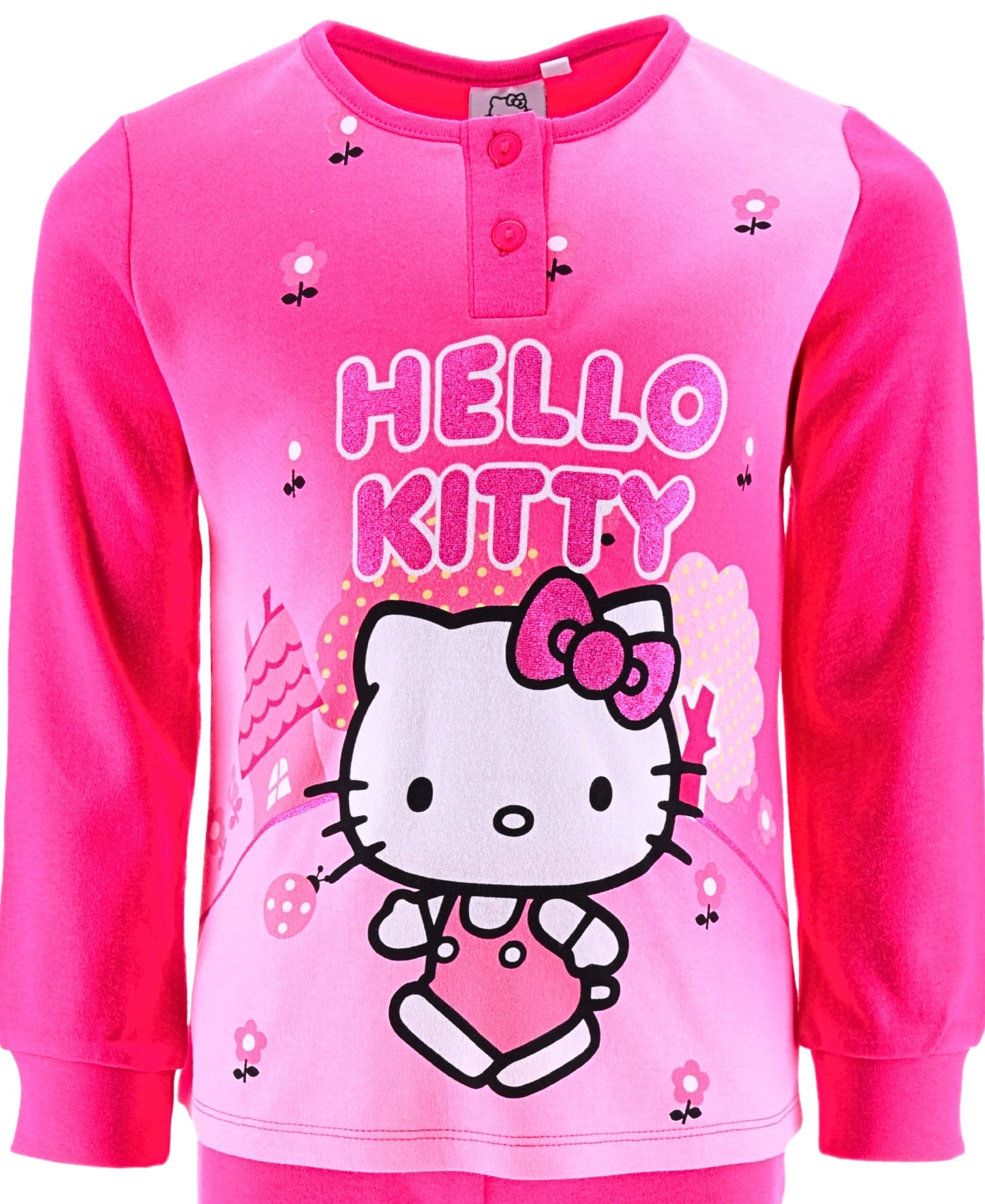 Schlafanzug Hello Kitty mit Glitzer