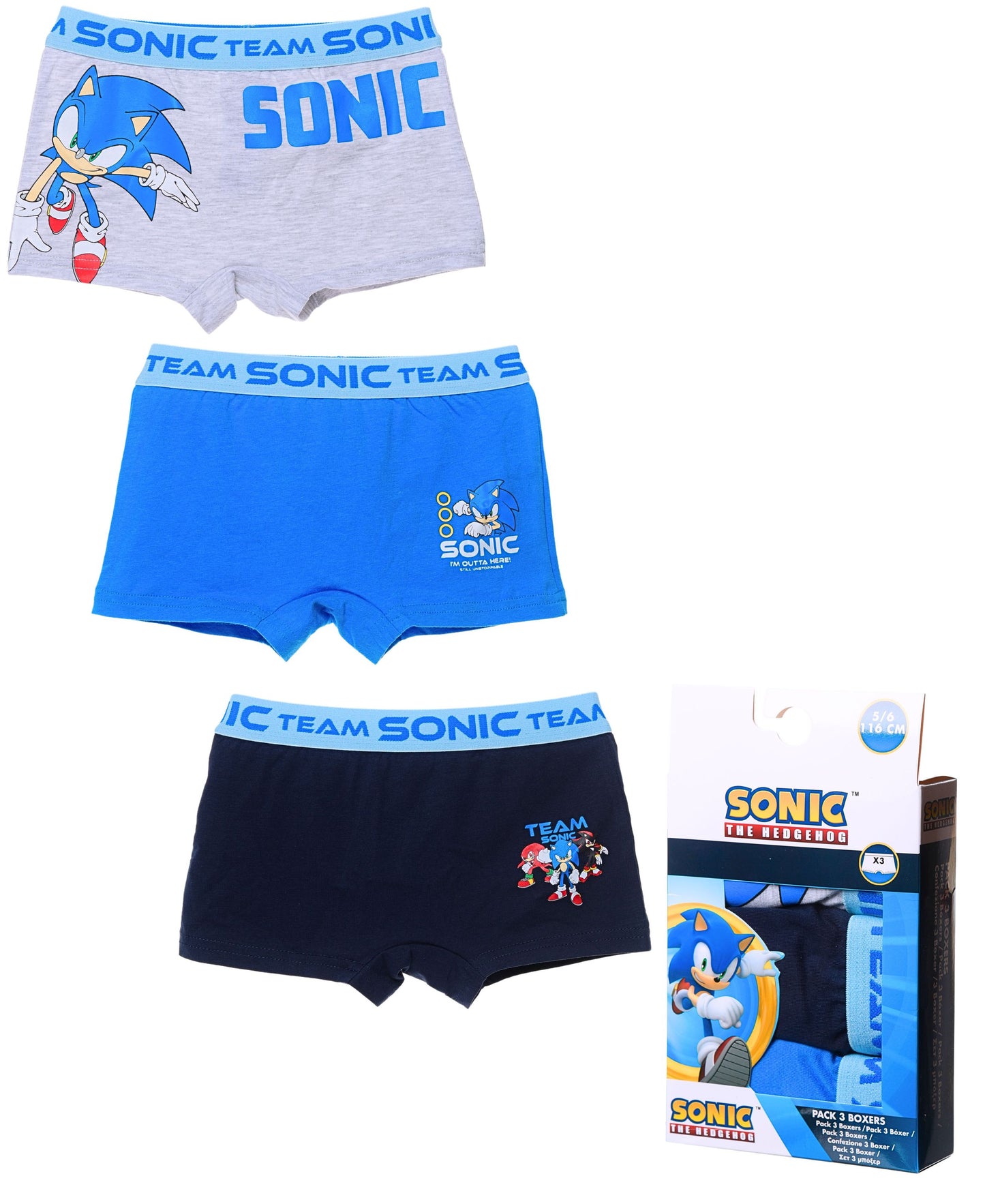 Sonic The Hedgehog Boxershorts 3-er Pack