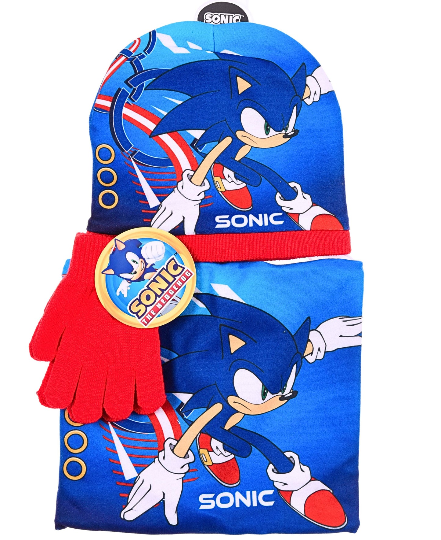 Sonic The Hedgehog Winter Mütze Set 3-teilig