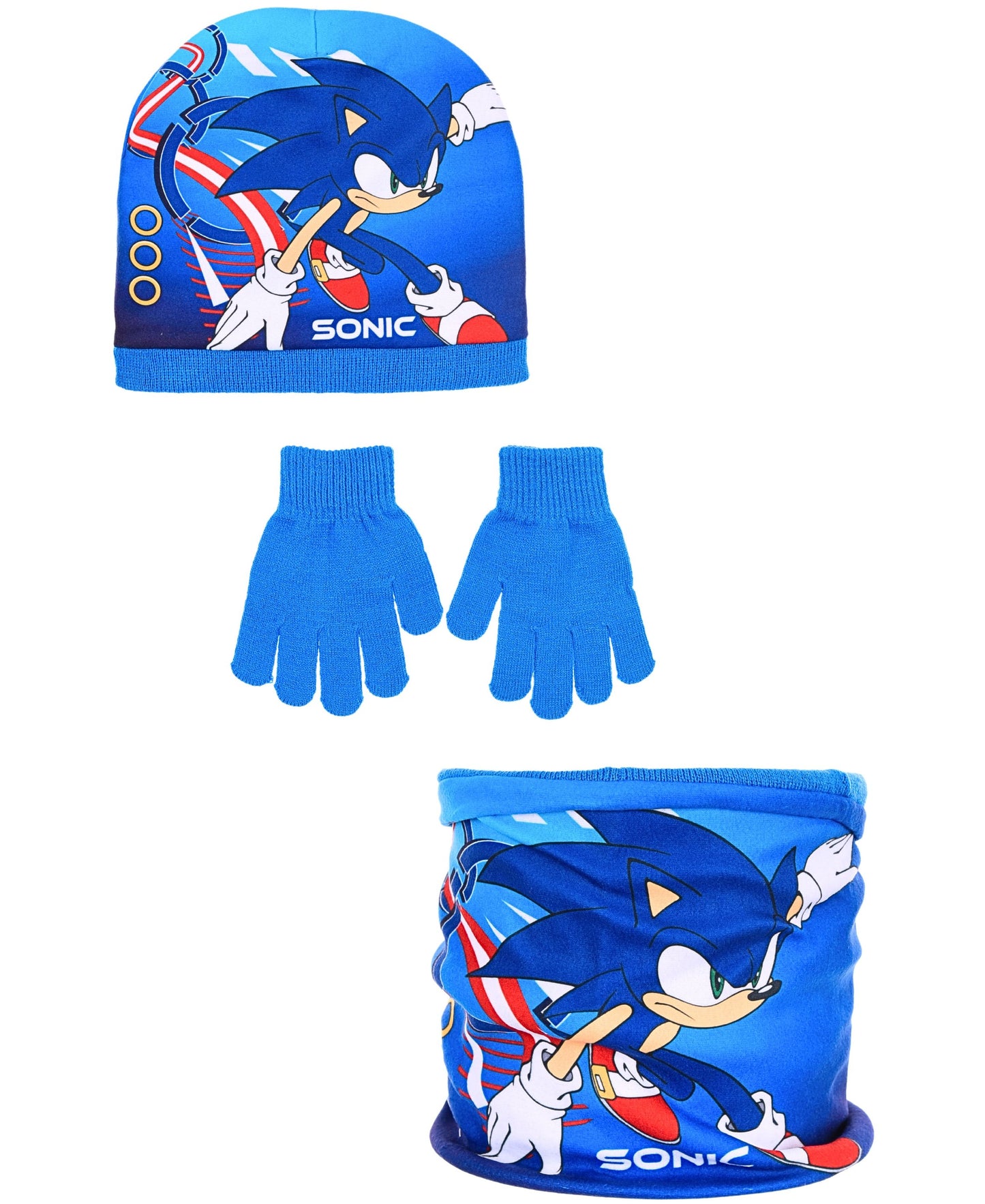 Sonic The Hedgehog Winter Mütze Set 3-teilig