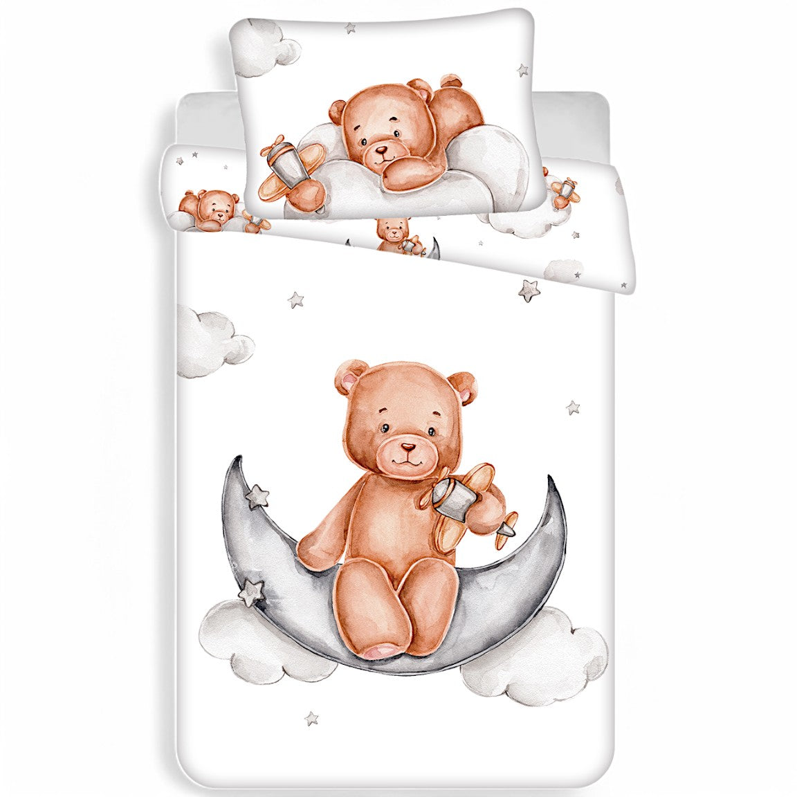 Babybettwäsche Teddybär Set 2-tlg. 100 x 135 cm