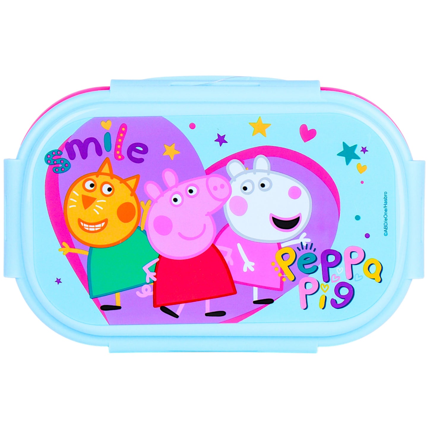 Peppa Pig Brotdose mit 2 Fach Unterteilung & Göffel-Messer