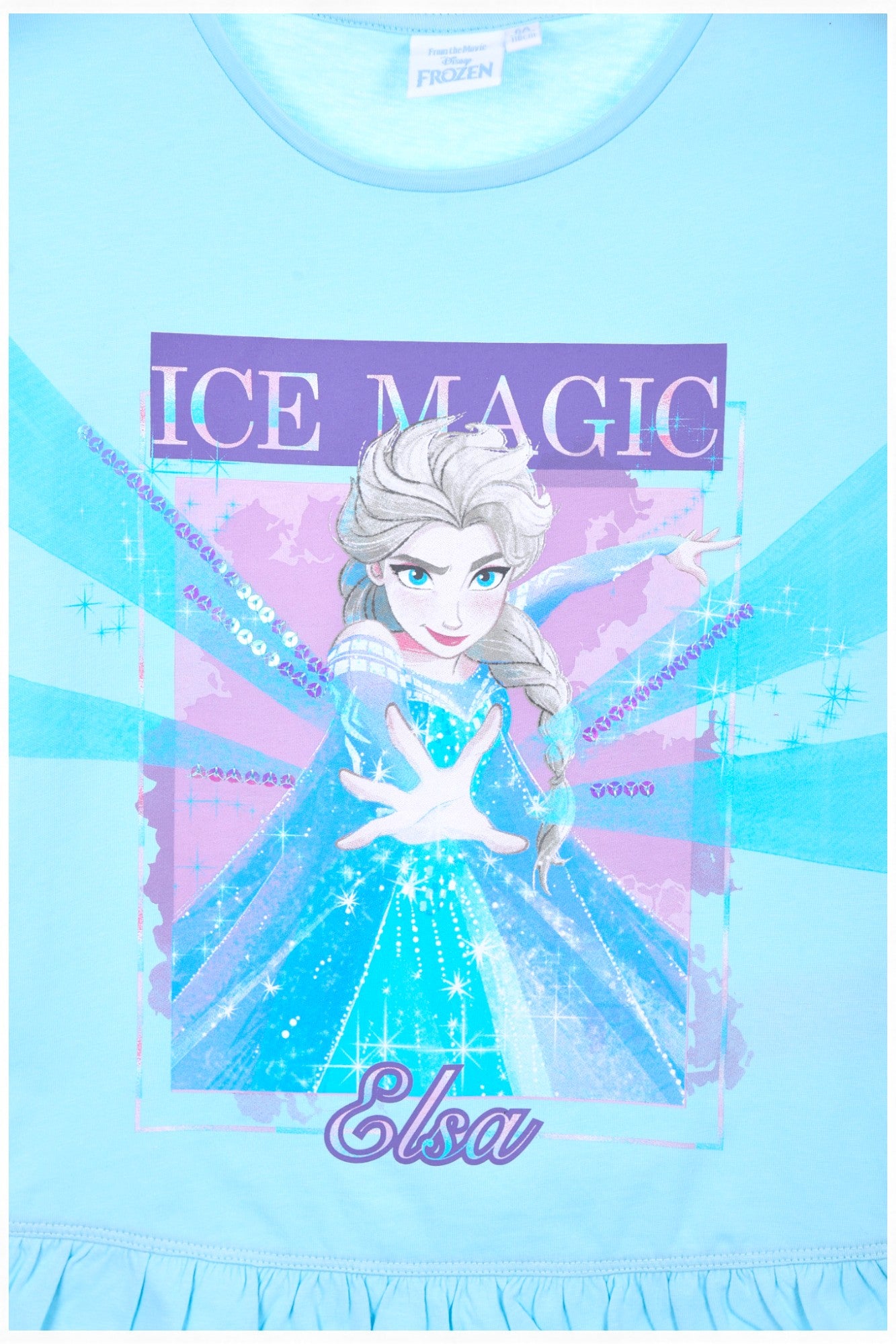 Disney Frozen T-Shirt für Mädchen mit Pailletten Gr. 104 - 128 cm
