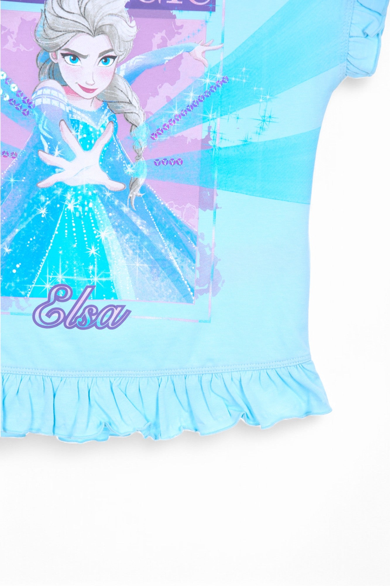 Disney Frozen T-Shirt für Mädchen mit Pailletten Gr. 104 - 128 cm