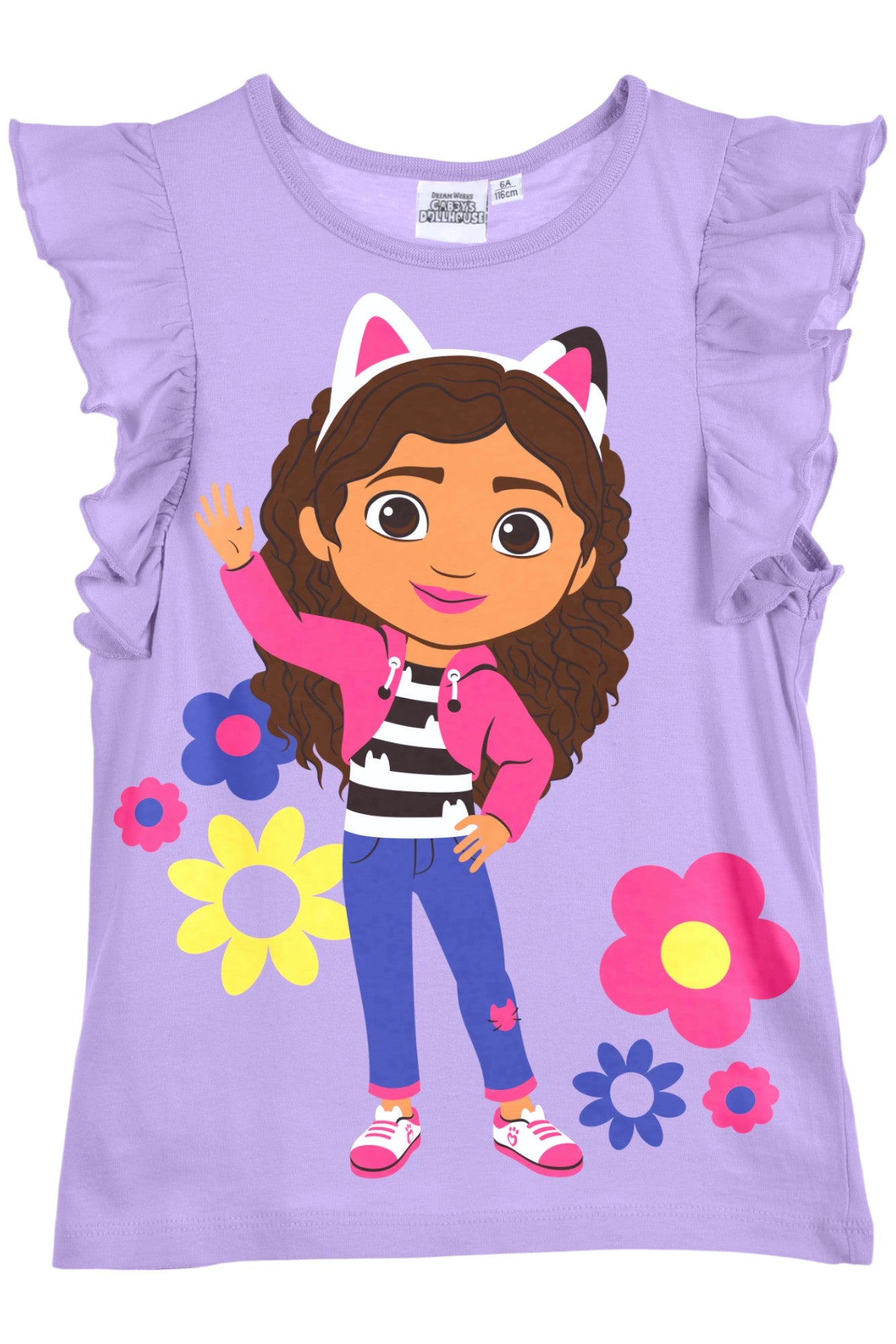Gabby´s Dollhouse Shirttop mit Rüschen für Mädchen Gr. 98 - 128 cm