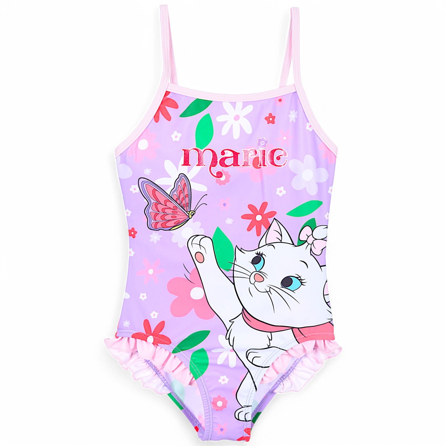 Disney Aristocats Badeanzug Marie mit Rüschen & Glitzer Gr.98 -116 cm