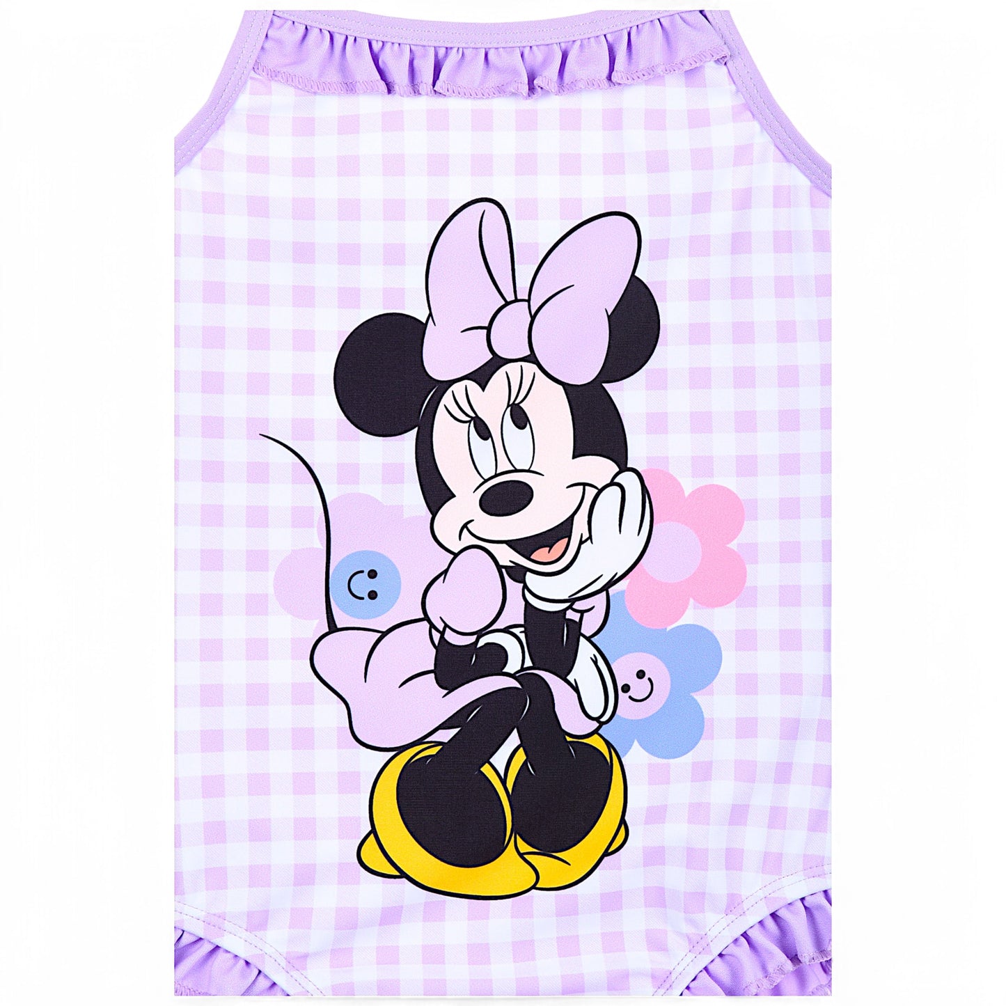 Minnie Mouse Badeanzug kariert mit Rüschen Gr.98 -128 cm