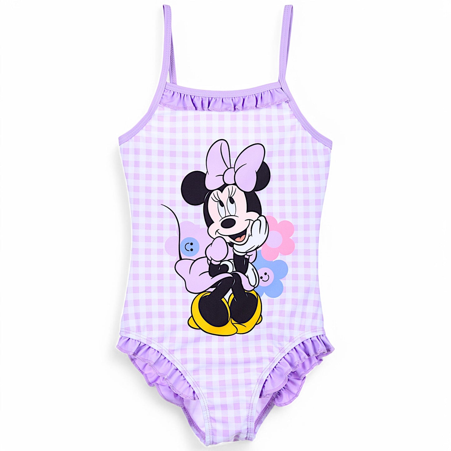 Minnie Mouse Badeanzug kariert mit Rüschen Gr.98 -128 cm