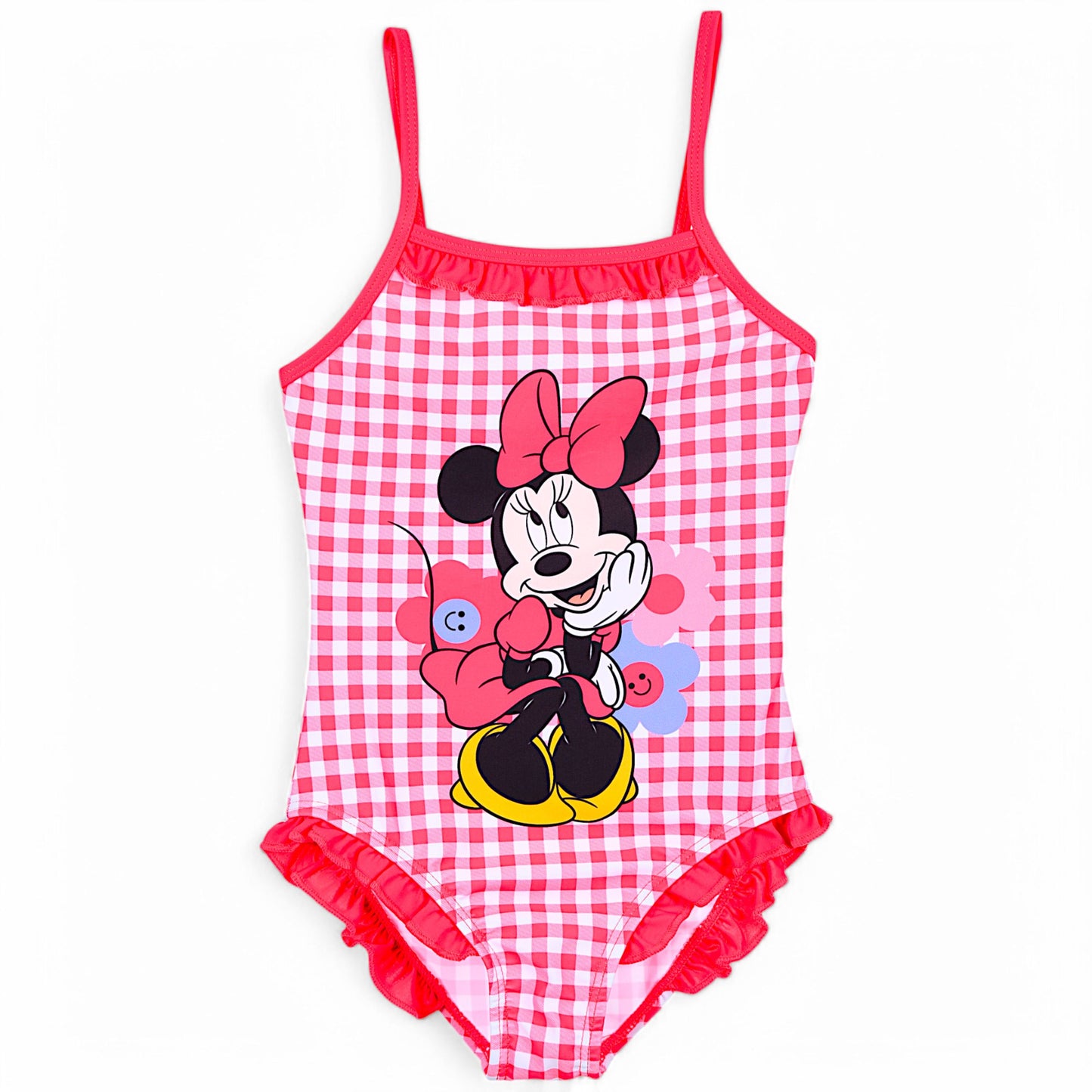 Minnie Mouse Badeanzug kariert mit Rüschen Gr.98 -128 cm