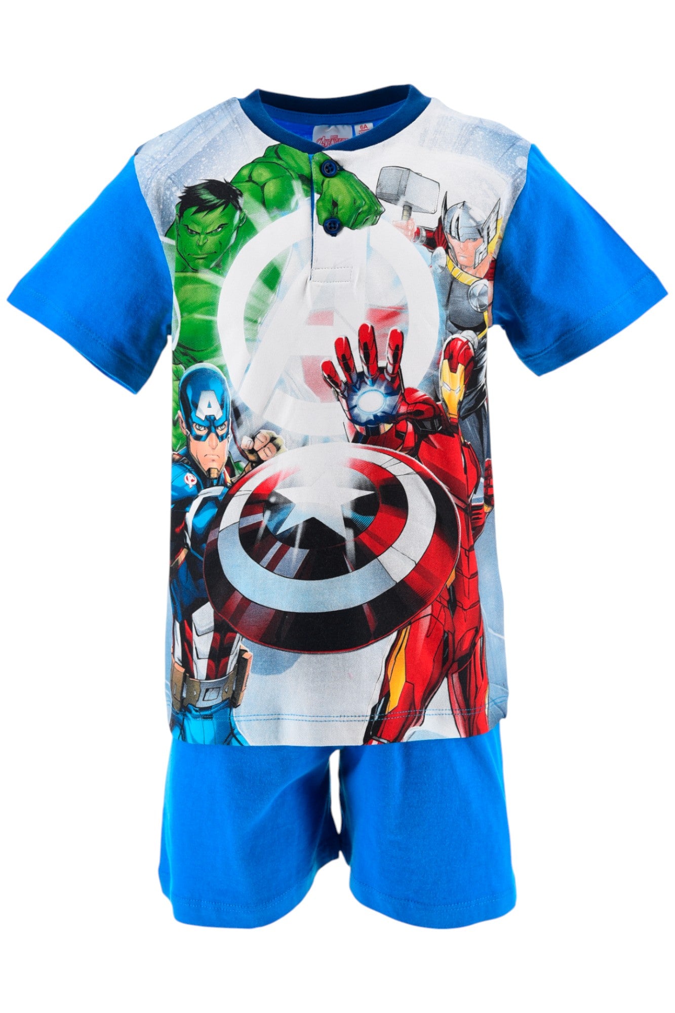 Avengers Schlafanzug kurz - Shorty für Jungen Gr. 98 - 128 cm