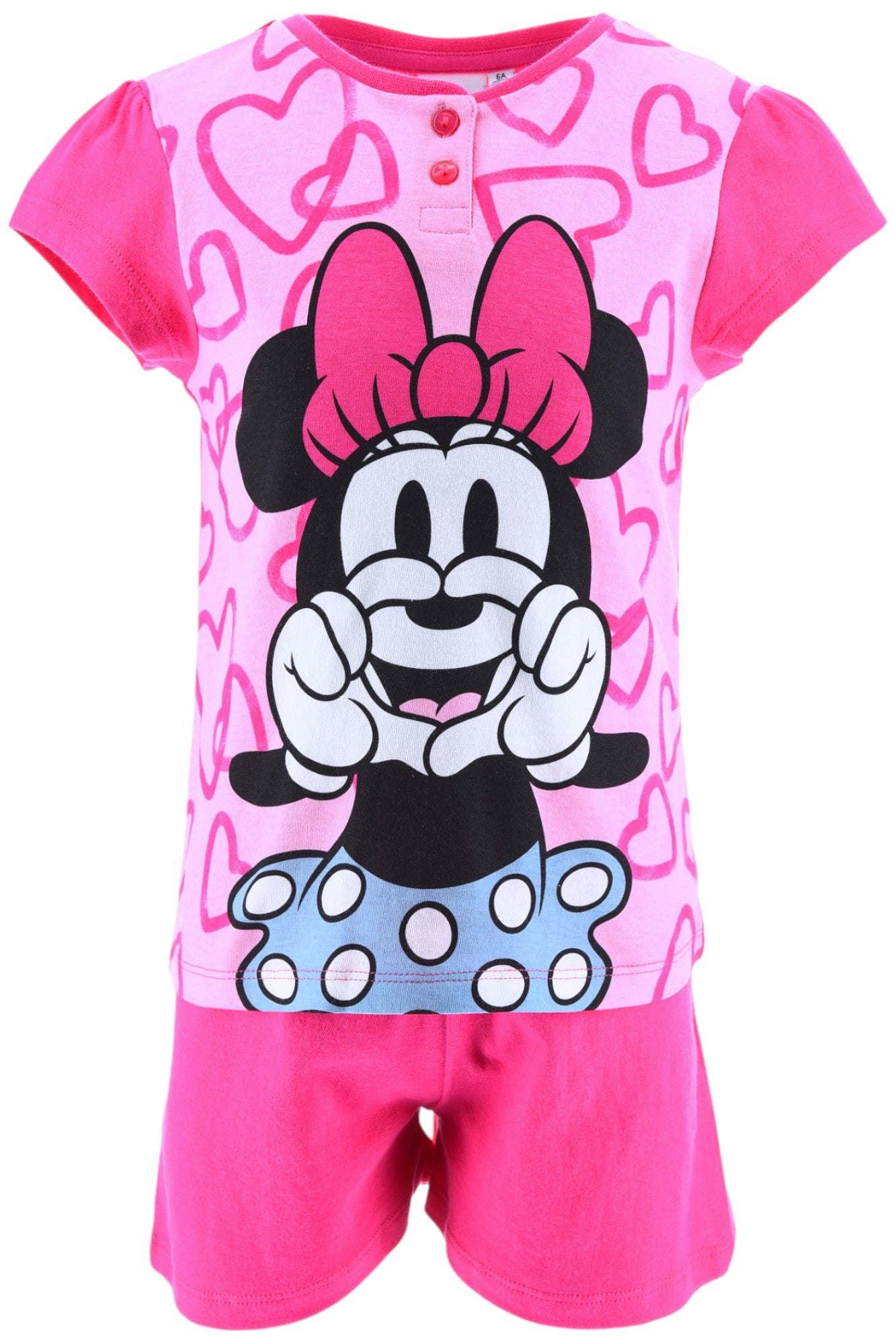 Minnie Mouse Schlafanzug kurz - Shorty für Mädchen Gr. 98 - 128 cm