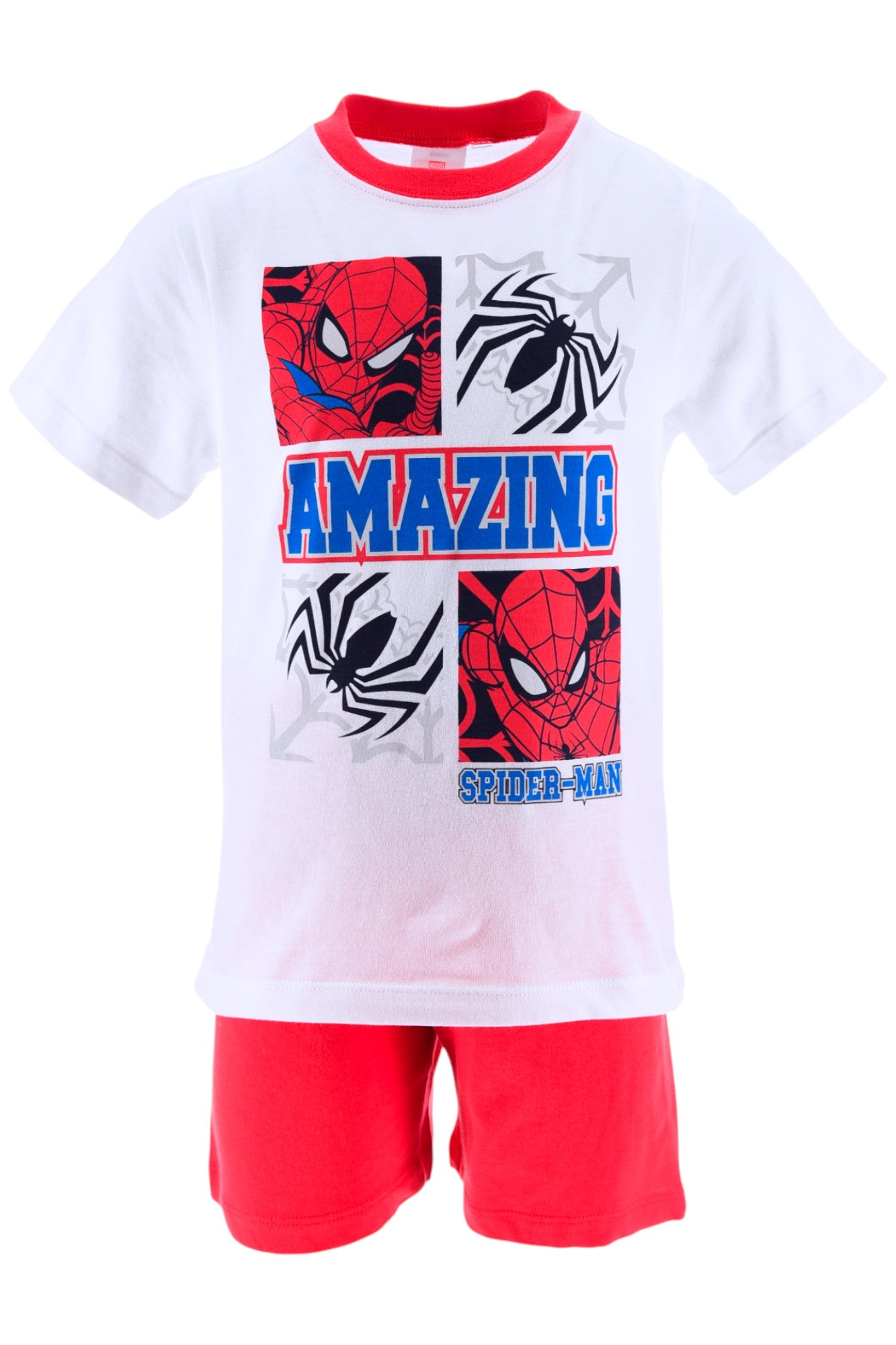 Spider-Man Schlafanzug kurz - Shorty für Jungen Gr. 98 - 128 cm