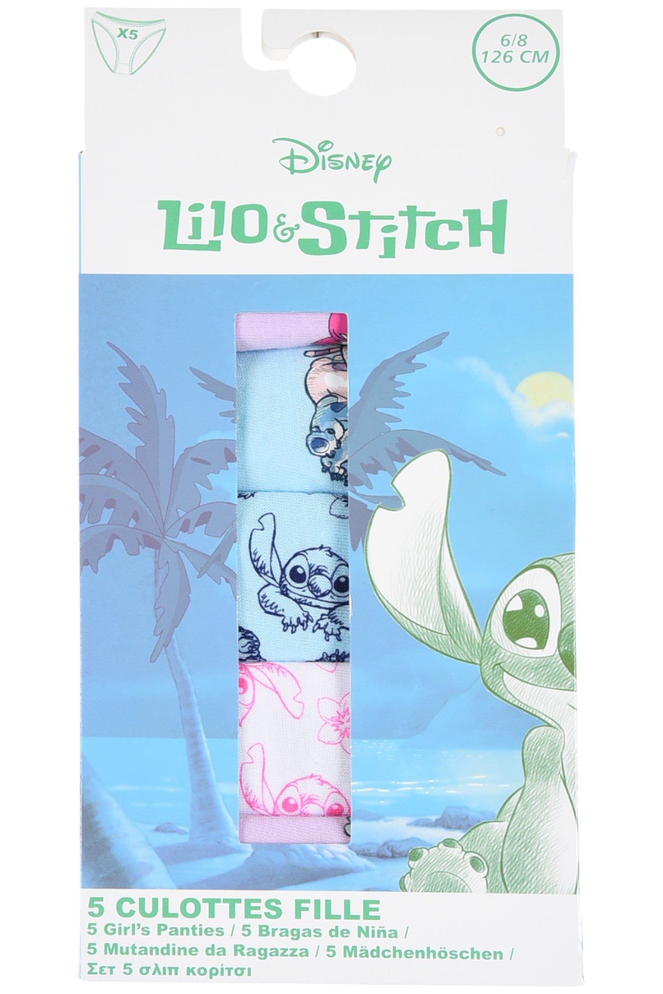 Disney Stitch Slip 5-er Pack für Mädchen Gr. 98 -128 cm