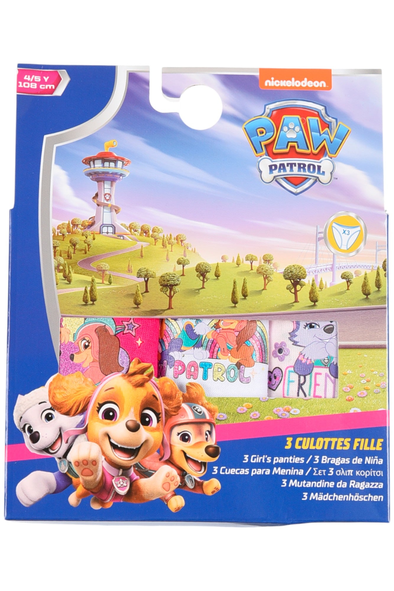 Paw Patrol Slip 3-er Pack Skye für Mädchen Gr. 98 -116 cm