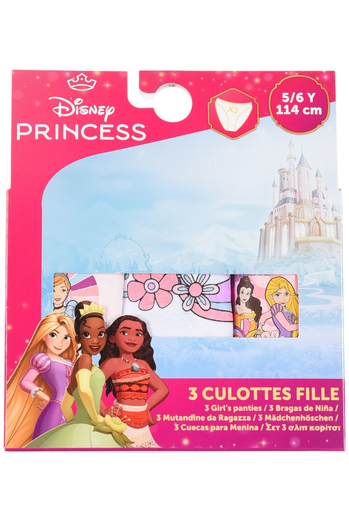 Disney Princess Slip 3-er Pack für Mädchen Gr. 98 -128 cm