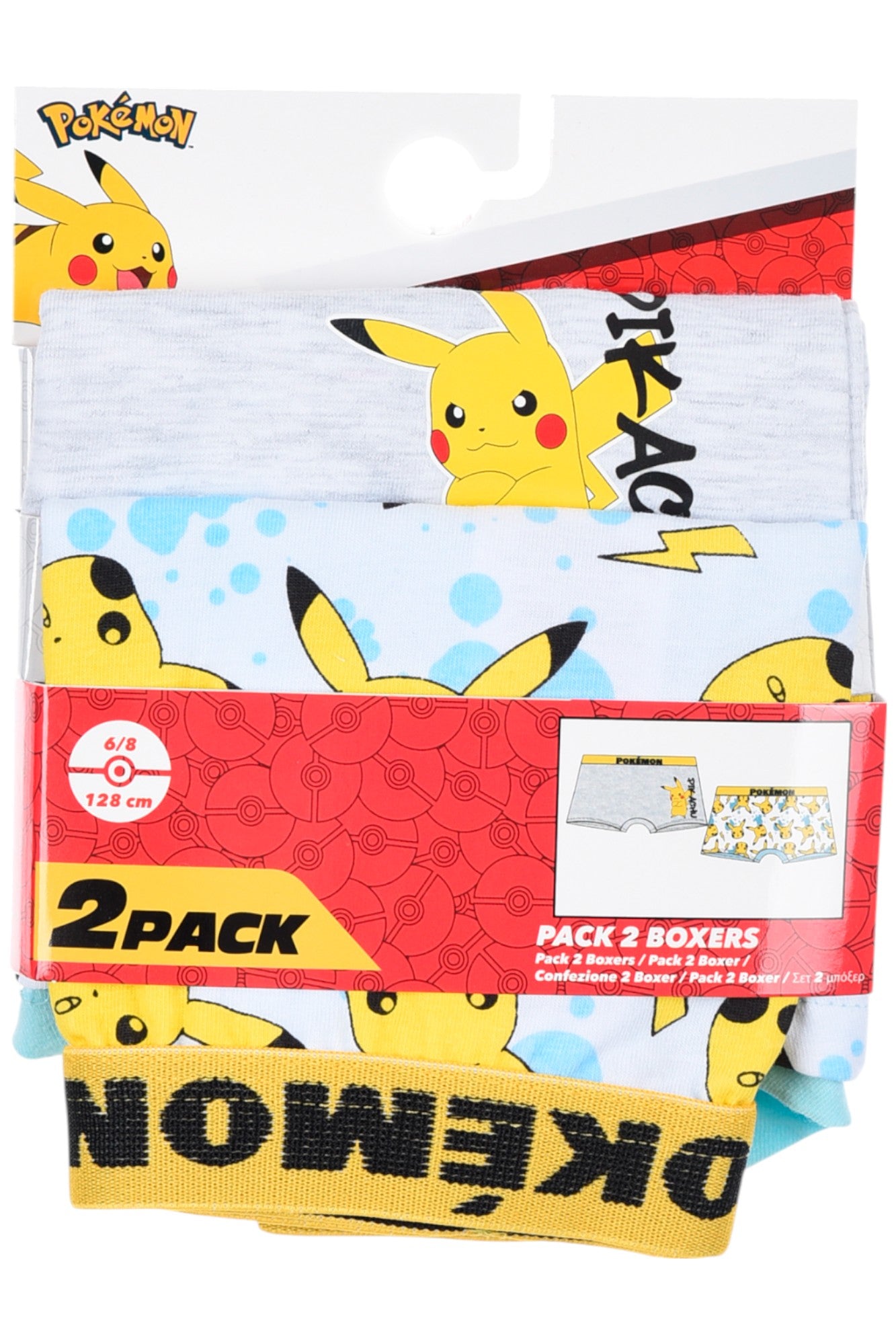 Pokémon 4-er Pack Jungen Boxershorts Gr. 104 - 140 cm
