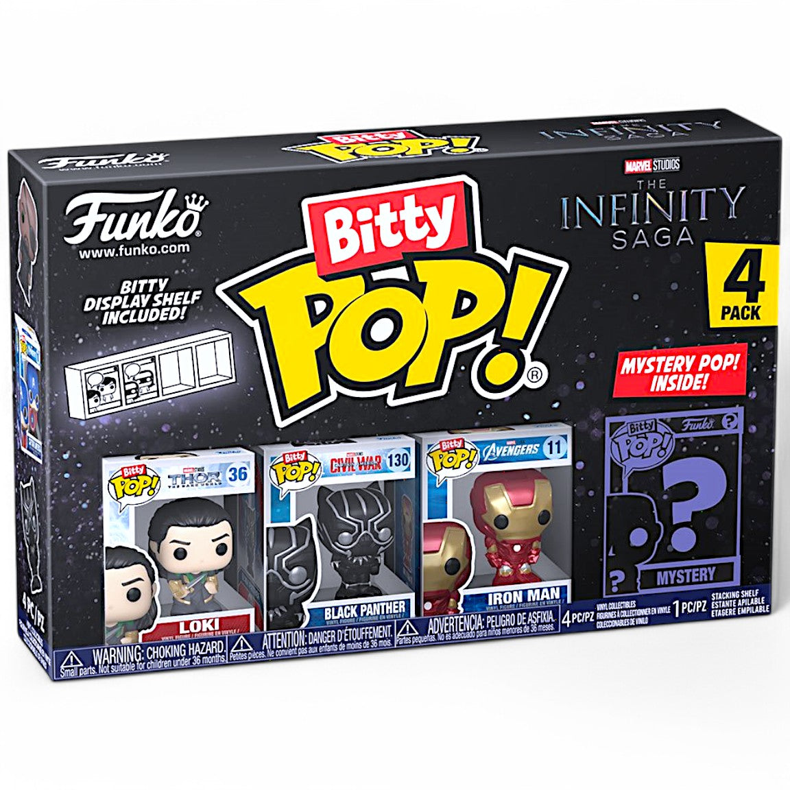Funko Bitty Pop! Marvel – The Infinity Saga 4‑Pack mit Loki