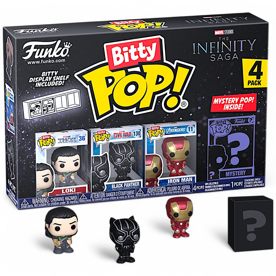 Funko Bitty Pop! Marvel – The Infinity Saga 4‑Pack mit Loki