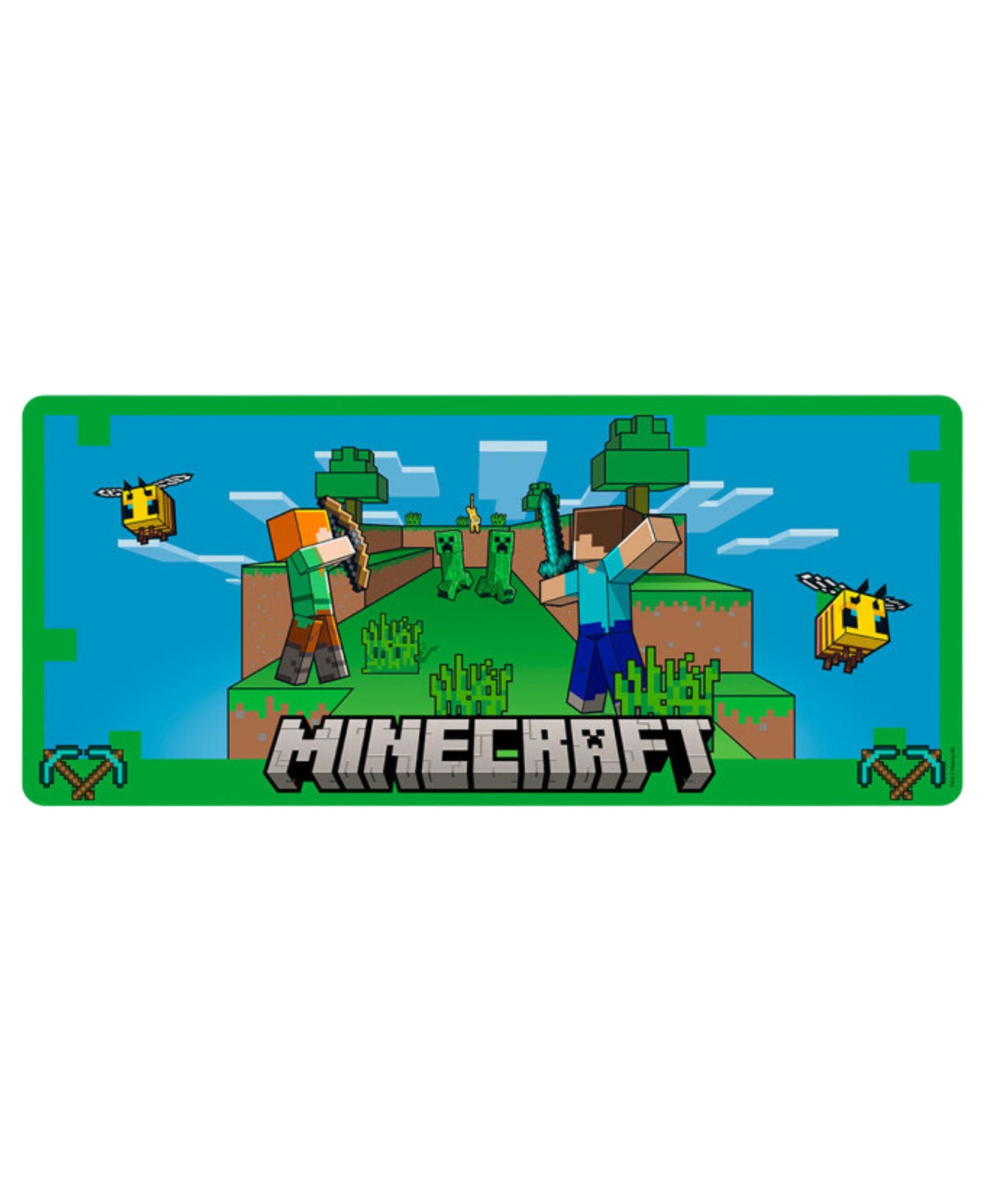 Minecraft Schreibtischunterlage 80x35 cm – rutschfeste Desk Mat für Kinde