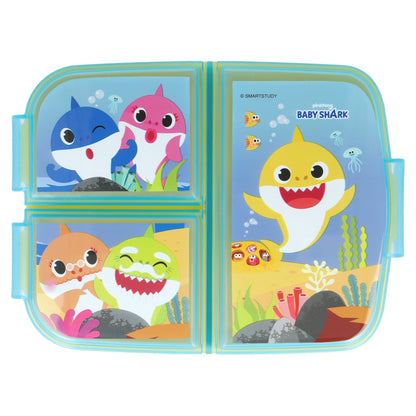 Baby Shark Brotdose mit 3-Fach-Unterteilung