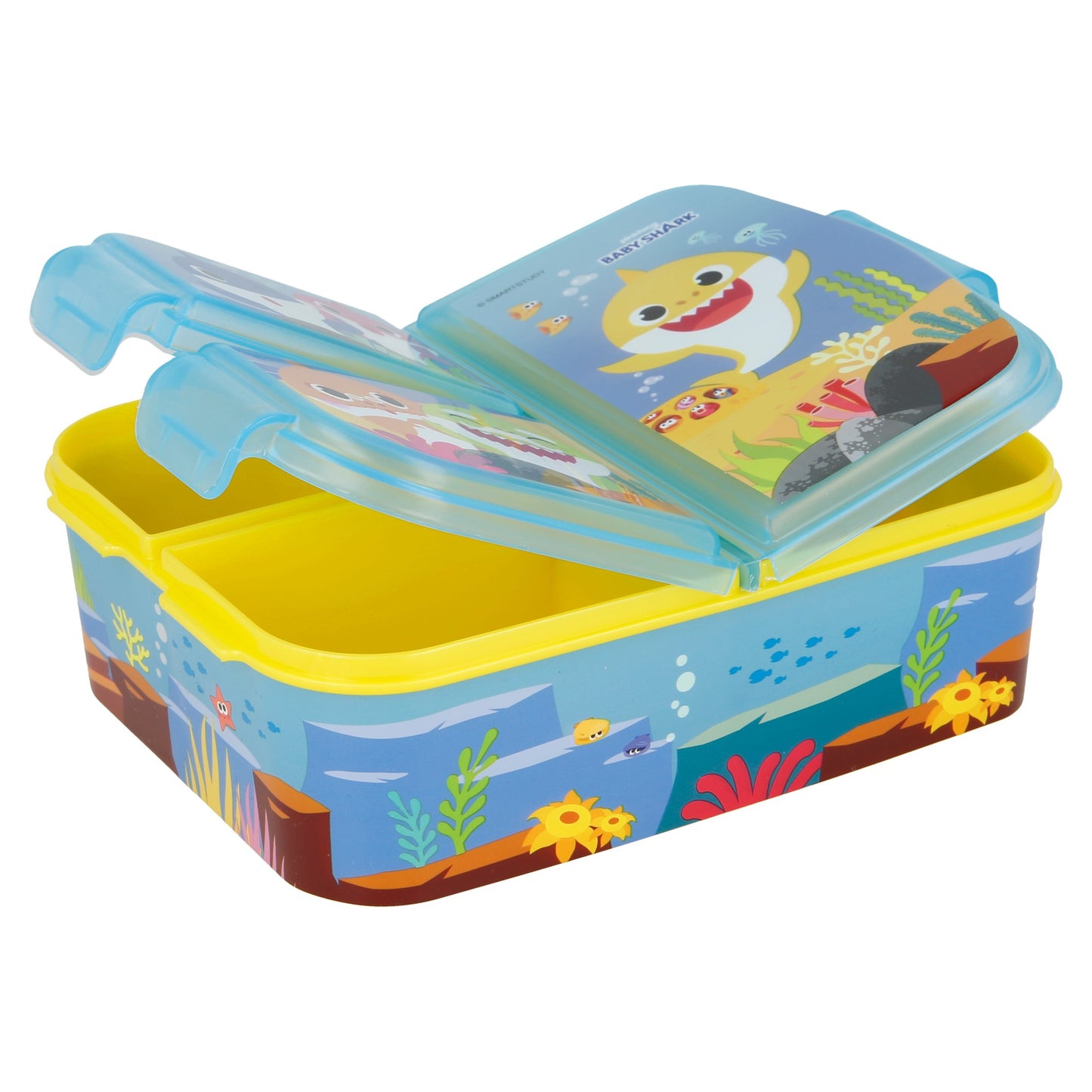 Baby Shark Brotdose mit 3-Fach-Unterteilung