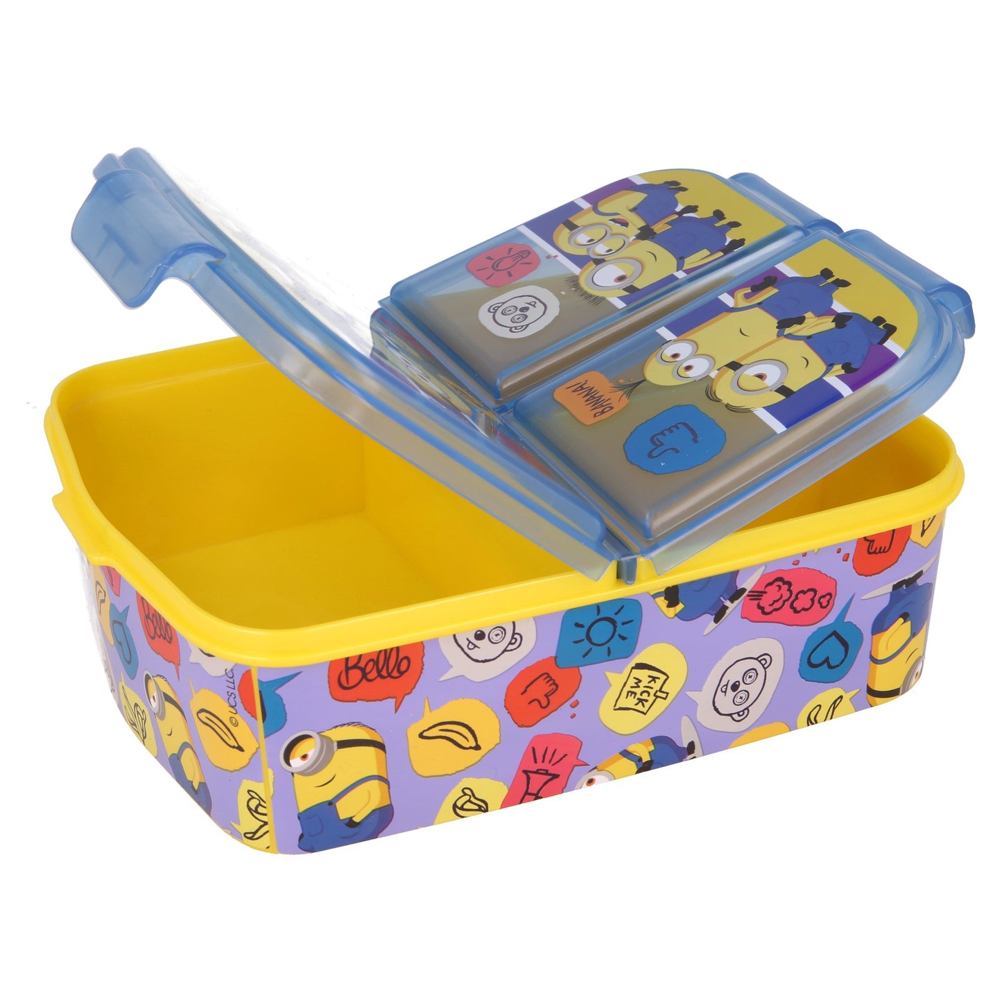 Minions Brotdose mit 3-Fach-Unterteilung