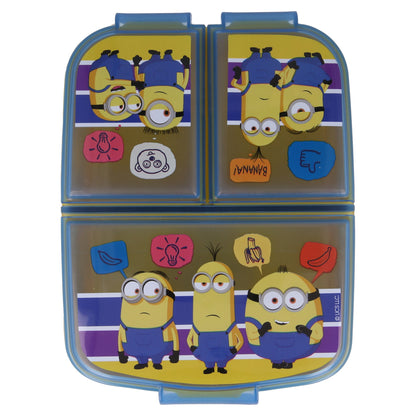 Minions Brotdose mit 3-Fach-Unterteilung