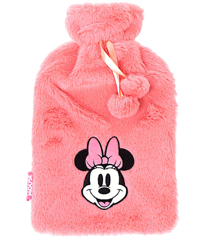 Disney Minnie Mouse Wärmflasche 1,5 Liter mit weichem Plüschbezug
