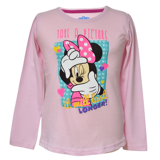 Minnie Mouse Langarmshirt für Mädchen Gr. 98 - 128 cm