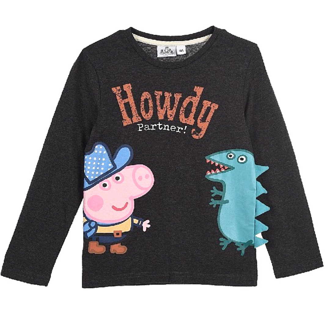 Peppa Pig Langarmshirt mit George & Saurier